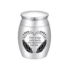 Small Keepsake Urn for Human Ashes Stainless Steel Mini Urn Small Ash Urn Mem...