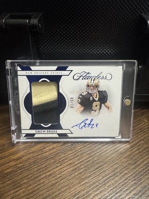 2025 DREW BREES FLAWLESS PATCH AUTO /10 - 9/10 JERSEY MATCH