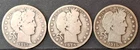 Barber Half Dollars 1913 - 1914 - 1915 ~ KEY DATE SET (3) COINS Low Mintages