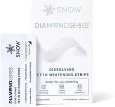 Snow Magic Dissolving Teeth Whitening Strips -DIAMOND SERIES-42 Ct-New & SEALED!