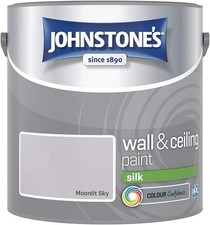 Johnstones Wall & Ceiling Emulsion Paint 2.5L Moonlit Sky Colour - Silk 9.99 per litre