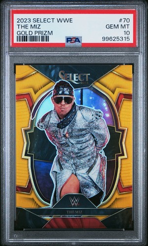 The Miz - Select WWE 2023 Prizm Concourse Gold 07/10 PSA GEM MT 10 Pop 4