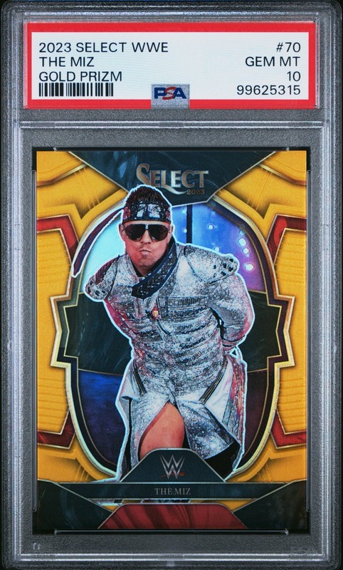 The Miz - Select WWE 2023 Prizm Concourse Gold 07/10 PSA GEM MT 10 Pop 4
