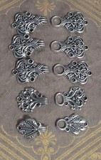 Tinn-Per Norwegian Pewter Clasp For Sweaters/Cardigans Lot of 5 Sets