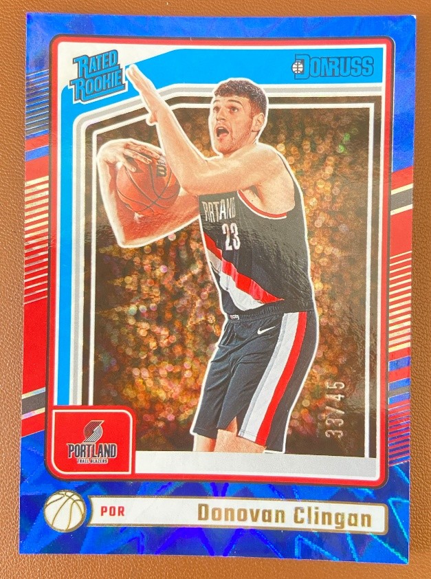 Donovan Clingan 2024-25 Panini Donruss Rated Rookie Blue Explosion 33/45 #223