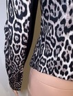 BCBGMAXAZRIA Leopard Print Shawl Lapel Blazer Black Beige XS Regular Lined — photo 7
