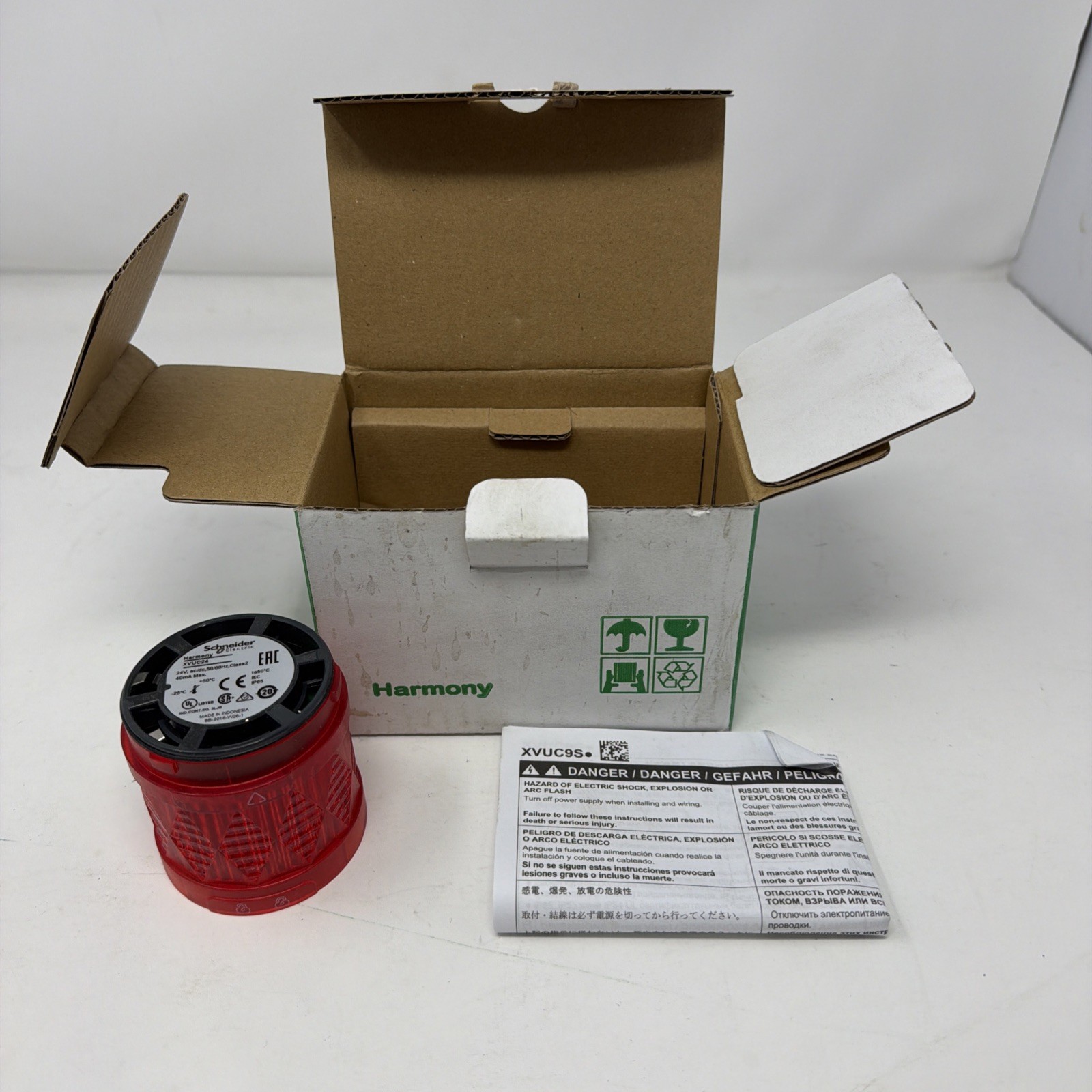 Schneider Electric XVUC24 Harmony XVU Red LED Tower Light Module 60mm 24V AC/DC
