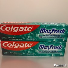 Colgate Toothpaste 6.3 Oz- Lot Of 2- Ultrafreeze Clean Mint With Breath Strips 1.19 per gallon