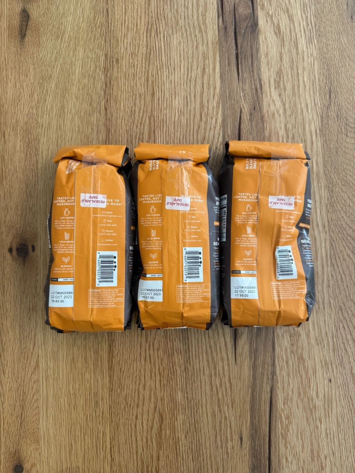 3x Four Sigmatic Mushroom Ground Coffee W/ Lions Mane Expired 2023/24 New In Bag 5