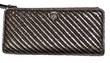 Tory Burch Emerson Slim Wristlet Envelope Wallet In Sparkle Pink NEW
