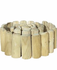 1.8m Flexible Wooden Log Roll Garden Border Edging Pressure Treated