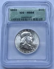 GEM BU 1960 Franklin Half Dollar ICG Graded MS65 50c Coin