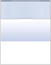 2500 Blank Check Stock - Check on Top - Blue Diamond