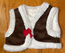 GYMBOREE: Girl's Brown w/ White Fur Vest Jacket, Size toddler M