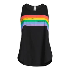 LA Thread Women’s Rainbow Graphic Tulip Tank Top, Size L, New