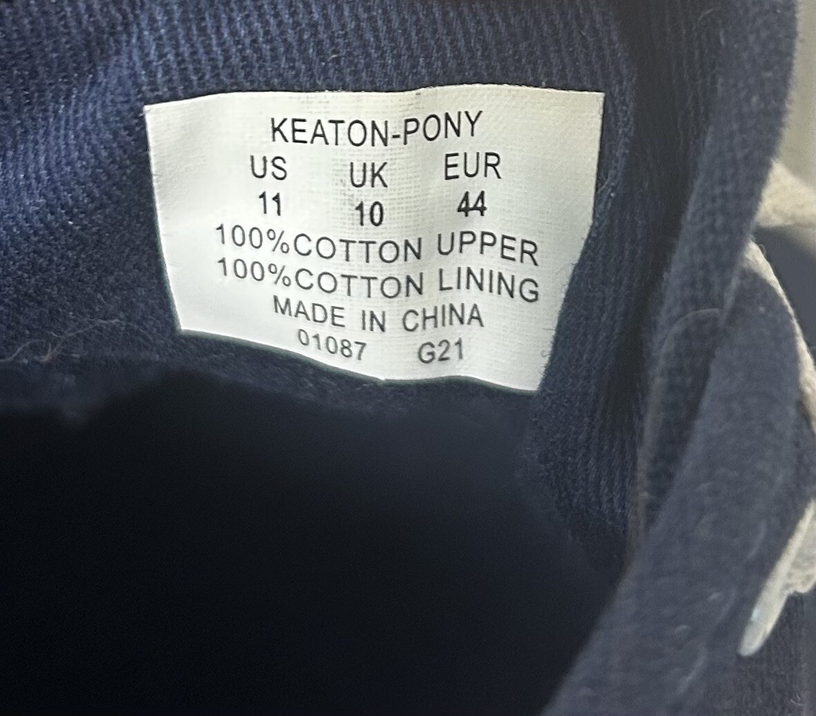 RALPH LAUREN taglia 11 scarpe uomo sneakers blu rosso POLO pony keaton basse