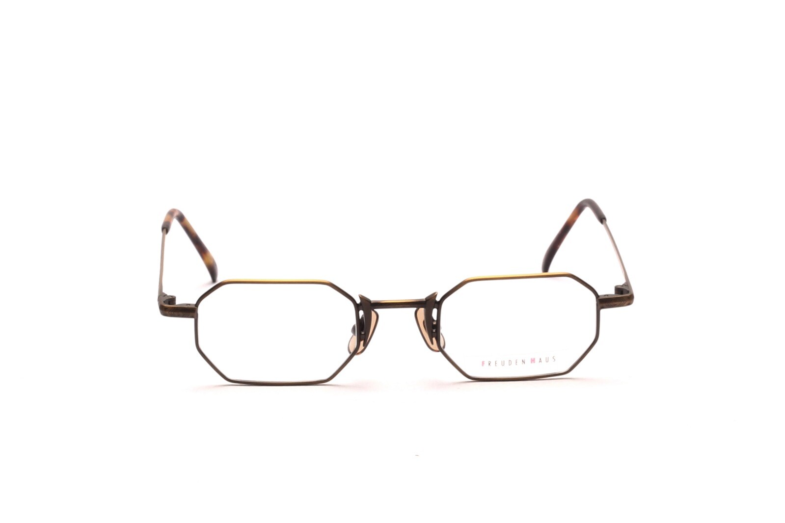 Модель Freudenhaus Brille Fassung Altgold eckig Mod Shiro Унисекс Ретро 44 - 18 мм F2 10990₽
