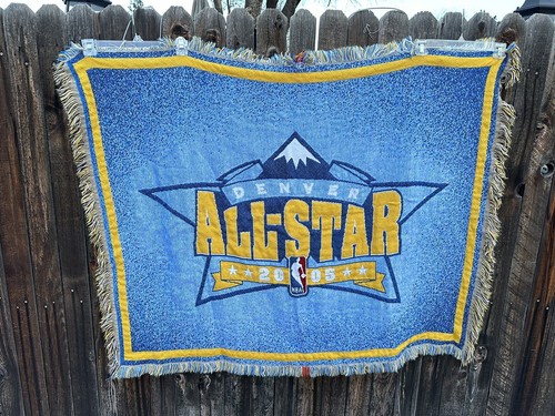 Vintage Denver Nuggets 2005 NBA All Star Game Throw Blanket COOL Jersey 5x4FT