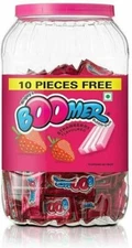 BOOMER Strawberry Flavour Chewing Gum 150 pcs+selects