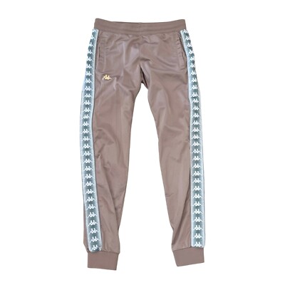 Kappa Sport Track Trousers Pants Joggers Side Stripe Athleisure Blush Gray M
