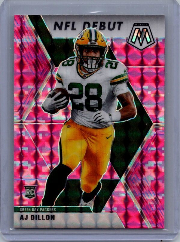 2020 Panini Mosaic #279 AJ Dillon Prizm Camo Pink