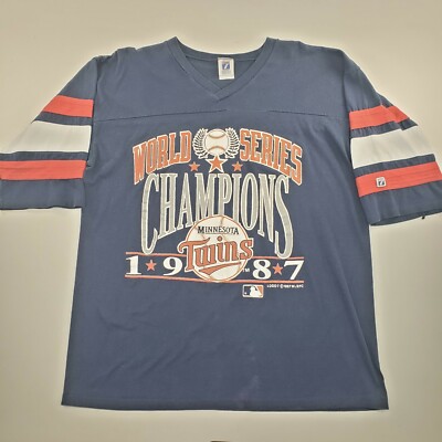 Vintage 1987 Minnesota Twins World Series Champions Logo 7 Jersey