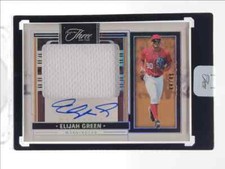 ELIJAH GREEN 2024 PANINI THREE AND TWO PATCH HOLO SILVER AUTO #44/49