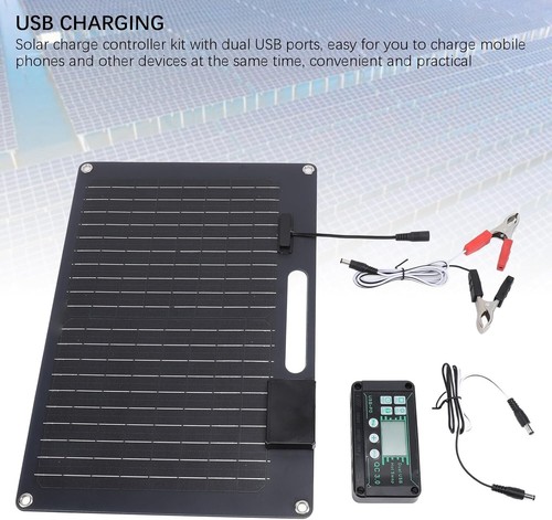 100W Solar Panel Kit 100A 12V Trickle Charger Battery Maintainer w/ Car Charger - Picture 4 of 8