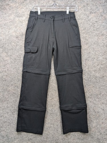 Peter Storm Pants Womens 8 Black Convertible Outdoor Zipper Pocket Hiking