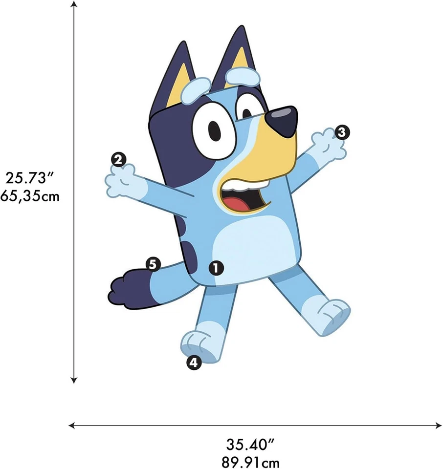 Calcomanías de pared gigantes RoomMates pelar y pegar azules, RMK5458GM Foto 4 de 4