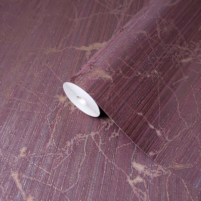 Wallpaper burgundy gold rust metallic Textured Plain Modern wall coverings rolls