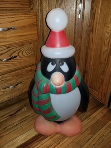 General Foam Penguin Scarf 28 Blow Mold Outdoor Christmas Xmas