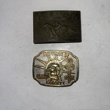 Vintage belt buckles Pony Express Statue of Liberty euc see pics e16