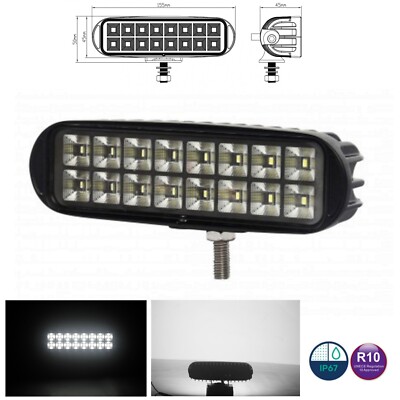 LED Arbeitsscheinwerfer 12V 24V Zusatzscheinwerfer 24W Traktor LKW Bagger PKW E9
