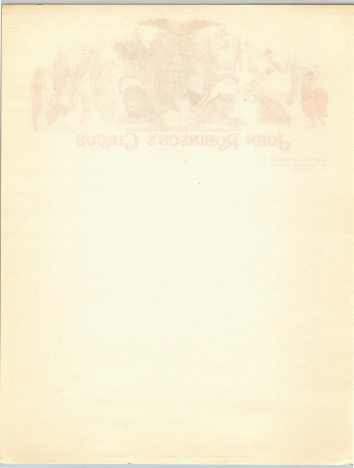 Sehr seltener John Robinsons Zirkus Briefkopf um 1928-30er Jahre schick. Dauerbüro - Bild 3 von 3