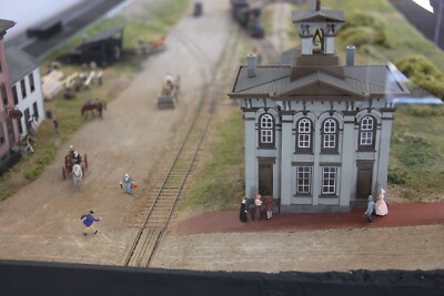 Lincoln Train Station Gettysburg - S Scale 1:64 Hollow - 2pc EASY to Assemble