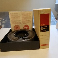 KODAK CAROUSEL TRANSVUE 80 SLIDE TRAY FILE HOLDER in Original Box w/Instructions