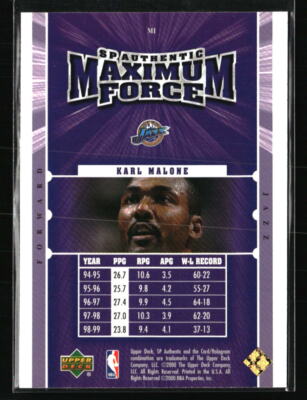 Karl Malone 1999 SP Authentic #M1 Basketball Card | eBay