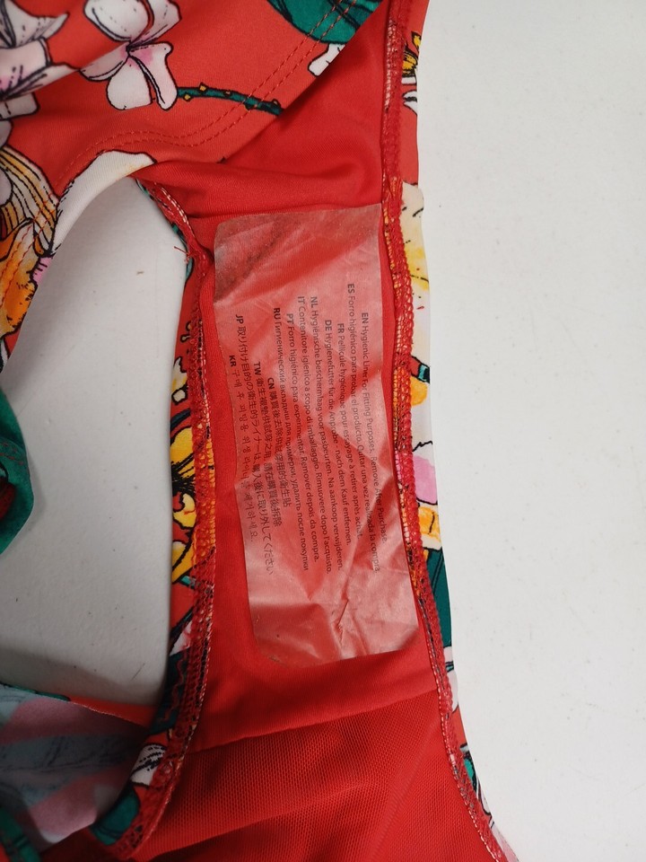 Forever 21 Swimsuit Bathing Floral Peplum One Piece Halter 3X NWT 34