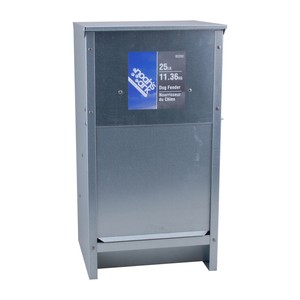 galvanized dog feeder