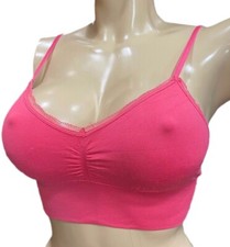 Victorias Secret The Lounge Unlined Wireless Ruched Front Bralette Bra Pink