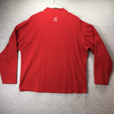 THE NORTH FACE フライトシリーズ The North Face Flight Series LARGE Logo 1/4 Zip Red Long Sleeve