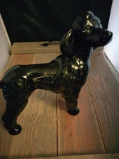 Coopercraft Blk Poodle Ceramic Large 8 1/2” Tall, 9” Long EUC
