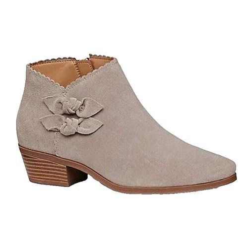 Jack Rogers Gray Boots for Women for sale | eBay Jack Rogers Gray Suede Kali Side Bows Ankle Booties Zip Prairie Size 9.5 main image 1
