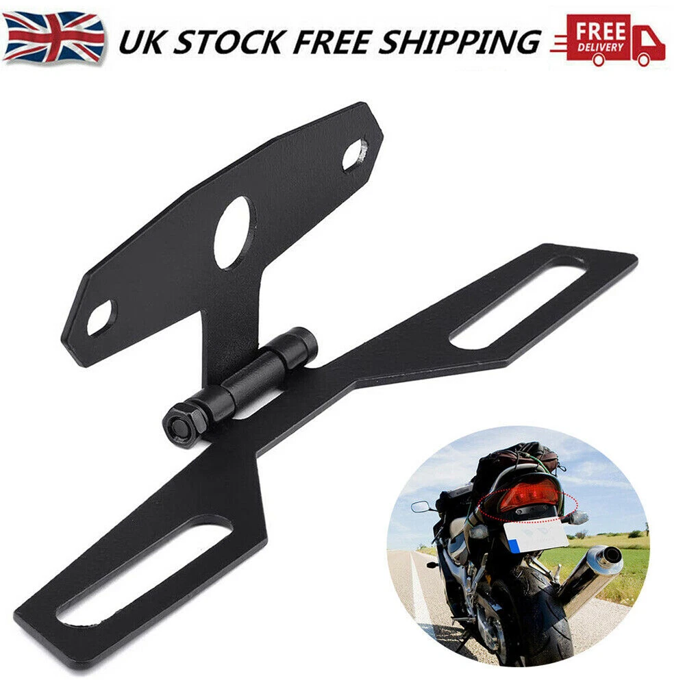 Motorcycle Plate License Bracket Plate Flip Light Tail Holder for