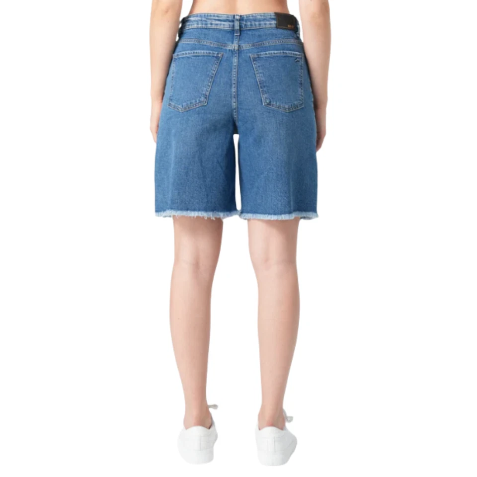 Женские широкие шорты M.O.D Nelly Dazzle синие средняя талия - Изображение 4 из 4