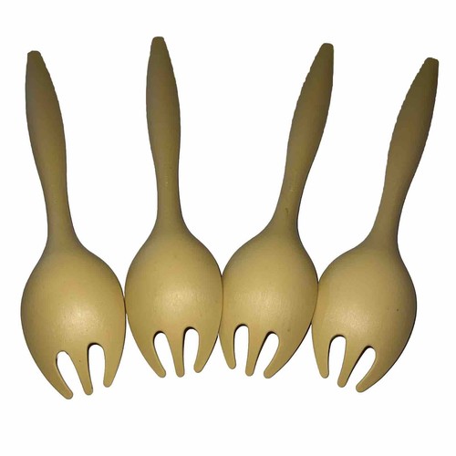 "Juego de 4 tenedores de pasta para ensaladas Tupperware de 12" de colección oro amarillo ¡Usado en excelente estado! - Imagen 2 de 6