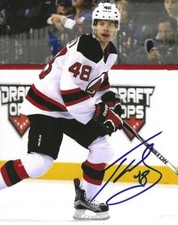 Autographed 8x10 TYLER KENNEDY New Jersey Devils Photo w/ Show ticket