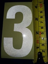 4" SUPER REFLECTIVE Address Sign Mailbox House Number vinyl sticker BOAT - TRUCK