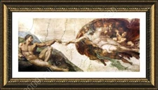The Creation Of Adam by Michelangelo | Framed canvas | Wall art artwork print